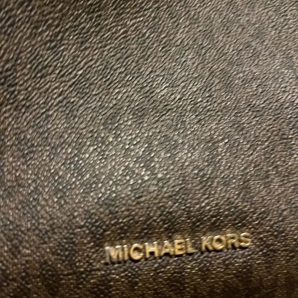 Michael Kors Dark Brown Signature Shoulder Bag - Picture 6 of 9